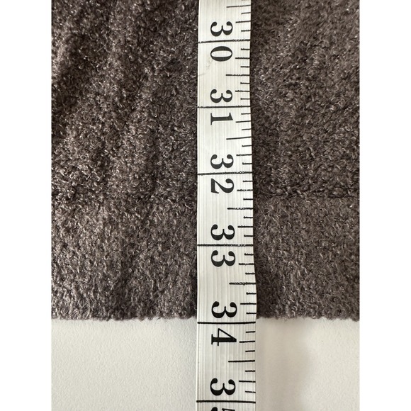 Barefoot Dreams CozyChic Lite Cardigan Women's Medium Brown Pockets Knit Hoodie - Picture 6 of 8